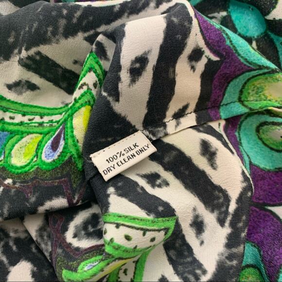 Rococo sand throne print silk embroidered blouse - Picture 6 of 10